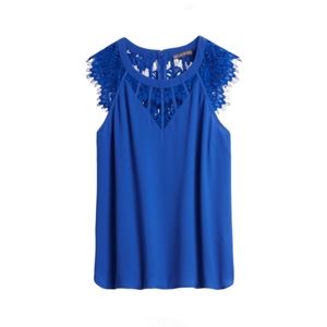 Stitch Fix Brixon Ivy XS Lace Detail Cap Sleeve Top